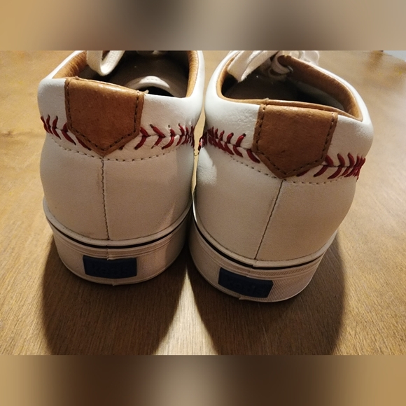 Vintage Baseball Keds Women's Champion Pennant Leather Sneaker - Picture 4 of 10